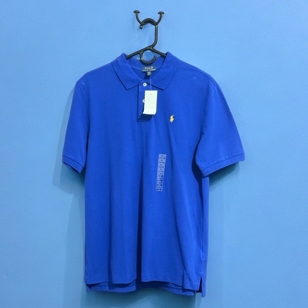 Polo Ralph Lauren Big Boys Cotton Mesh Polo Shirt- Royal Blue